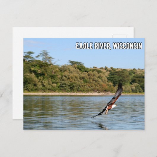 ウィスコンシン州イーグル川端書 ポストカード (正面/裏面)