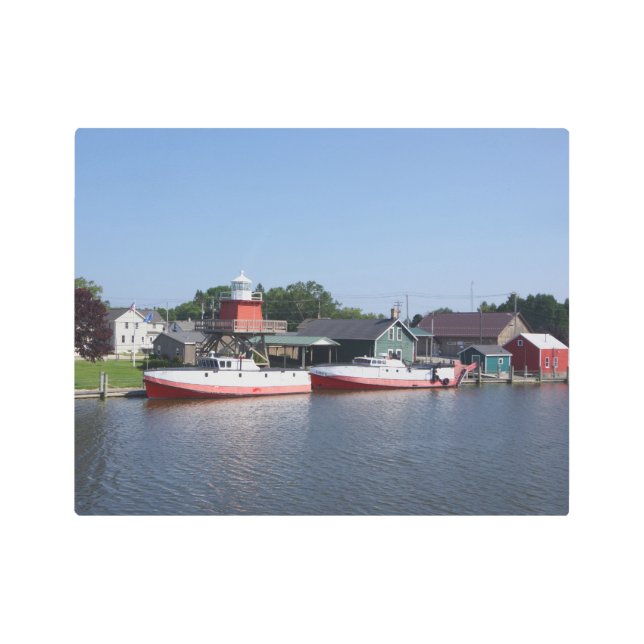 ウィスコンシン州ウィスコンシン州のツーリバーズ金属壁画 メタルプリント