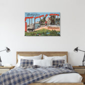 ウィスコンシン州ウォルソー – ラージ・レター・シーン キャンバスプリント (インサイチュ (寝室))