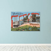 ウィスコンシン州ウォルソー – ラージ・レター・シーン キャンバスプリント (インサイチュ (ウッドフロア))