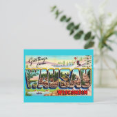 ウィスコンシン州ウォーソー　グリーティング　ポストカード ポストカード (スタンド正面)