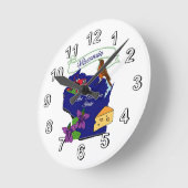 ウィスコンシン州ウォールクロック ラウンド壁時計 (傾斜)