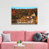 ウィスコンシン州エフライムの夕暮れ キャンバスプリント (インサイチュ (リビング))