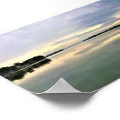 ウィスコンシン州オコノモウォック湖ラベル ポスター (角)