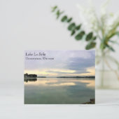 ウィスコンシン州オコノモウォック湖ラベル ポストカード (スタンド正面)