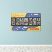 ウィスコンシン州オシュコシ語 – 大文字場面 キャンバスプリント (インサイチュ (ウッドフロア))