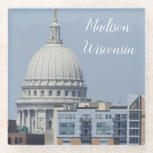 ウィスコンシン州キャピトル ガラスコースター (正面)