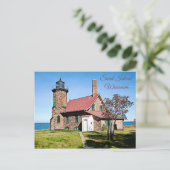 ウィスコンシン州サンドアイランドライトハウスフォトポストカード ポストカード (スタンド正面)