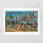 ウィスコンシン州シボイガン(インディアン番号2) ポストカード (正面)