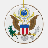 ウィスコンシン州シールクリスマスオーナメント セラミックオーナメント (裏面)