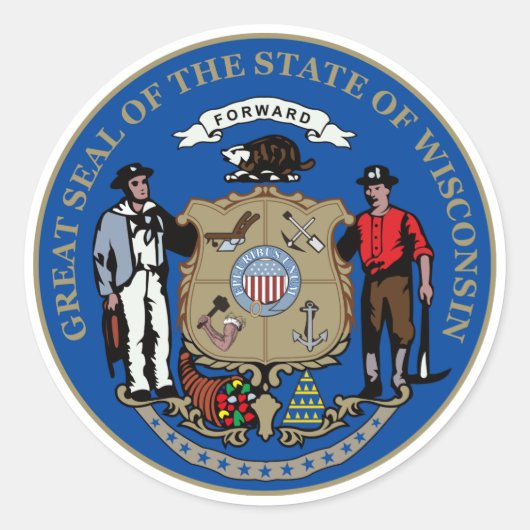 ウィスコンシン州シール ラウンドシール (正面)