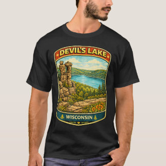 ウィスコンシン州デビルズレイク州立公園 ハイキング 家族 Tシャツ