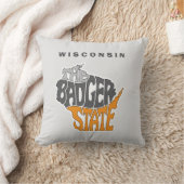 ウィスコンシン州ニックネームワードアート クッション (ブランケット)