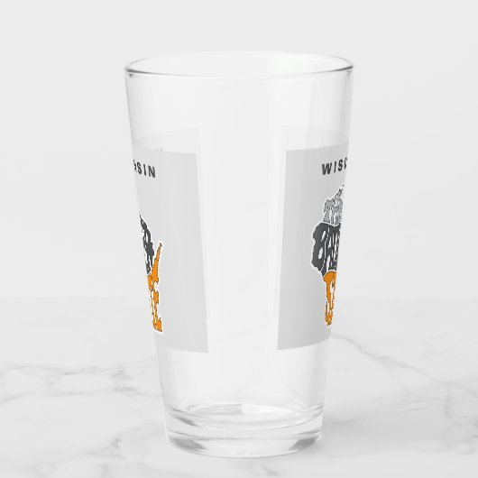 ウィスコンシン州ニックネームワードアート タンブラーグラス (右)