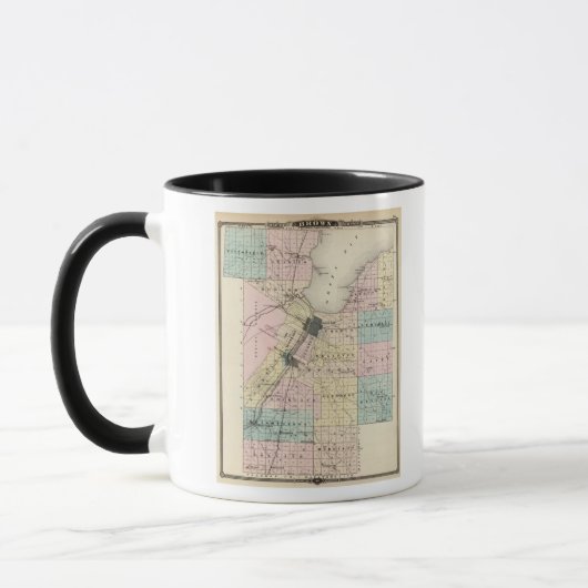 ウィスコンシン州ブラウン郡州図 マグカップ (左)