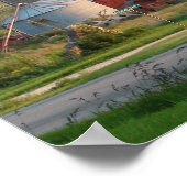 ウィスコンシン州プラットテビルの中西部農場の写真 ポスター (角)