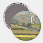 ウィスコンシン州プラットテヴィル磁石の農場の風景 マグネット (正面/裏面)