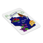 ウィスコンシン州プレミアムマグネット3x4 マグネット (右側)