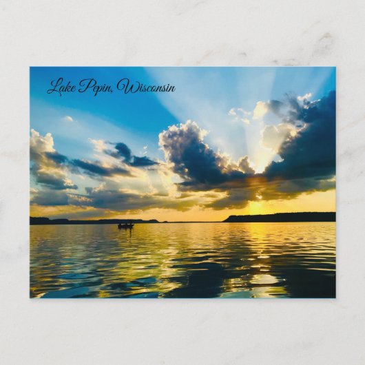 ウィスコンシン州ペピン湖のはがき ポストカード (正面)