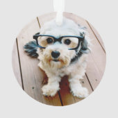 ウィスコンシン州マップカスタム赤いハートと名前 オーナメント (裏面)