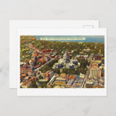 ウィスコンシン州マディソンにある首都の鳥瞰図。 ポストカード (正面/裏面)