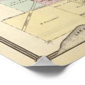 ウィスコンシン州マディソンの地図 ポスター (角)