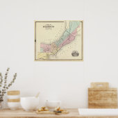 ウィスコンシン州マディソンの地図 ポスター (キッチン)