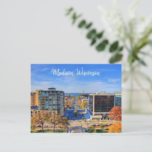 ウィスコンシン州マディソンはがきスカイビュー ポストカード (スタンド正面)