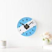 ウィスコンシン州マディソン国旗 ラウンド壁時計 (ホーム)