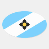 ウィスコンシン州マディソン国旗 楕円形シール (正面)