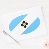 ウィスコンシン州マディソン国旗 楕円形シール (封筒)