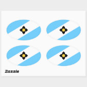 ウィスコンシン州マディソン国旗 楕円形シール (シート)