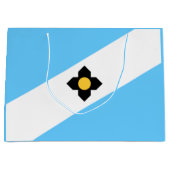 ウィスコンシン州マディソン州旗抱き枕 ラージペーパーバッグ (正面)