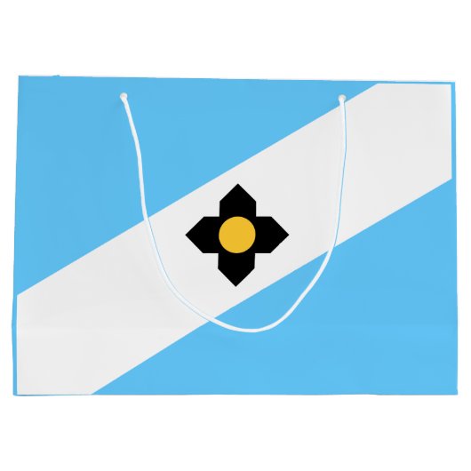 ウィスコンシン州マディソン州旗抱き枕 ラージペーパーバッグ (裏面)