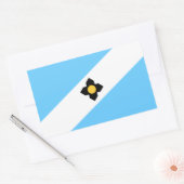 ウィスコンシン州マディソン州旗 長方形シール (封筒)