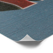 ウィスコンシン州マディソン(州・キャピタル/フラワー) ポスター (角)