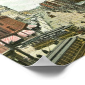 ウィスコンシン州ミルウォーキーのウェスト・ウォーター・セント1908ヴィンテージ ポスター (角)