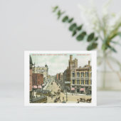 ウィスコンシン州ミルウォーキーのウェスト・ウォーター・セント1908ヴィンテージ ポストカード (スタンド正面)