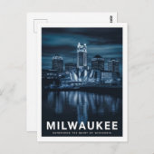 ウィスコンシン州ミルウォーキーハーバー ポストカード (正面/裏面)