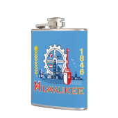 ウィスコンシン州ミルウォーキー国旗 フラスク (左)