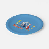 ウィスコンシン州ミルウォーキー国旗 ペーパープレート (アングル)