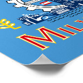 ウィスコンシン州ミルウォーキー国旗 ポスター (角)