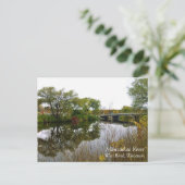 ウィスコンシン州ミルウォーキー川、ウェストベンド ポストカード (スタンド正面)