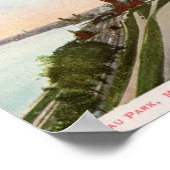 ウィスコンシン州ミルウォーキー・ジュノー・パークヴィンテージ ポスター (角)