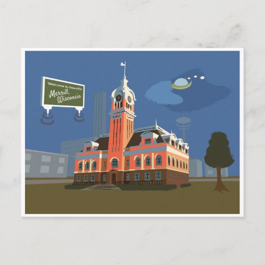 ウィスコンシン州メリル郡裁判所 ポストカード (正面)