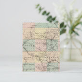 ウィスコンシン州モンロー郡の地図 ポストカード (スタンド正面)