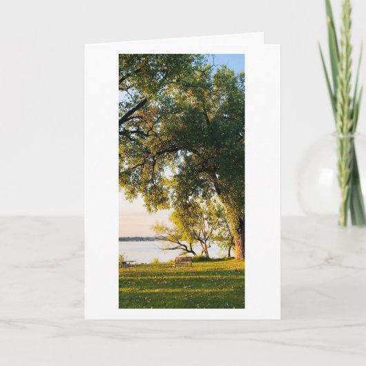 ウィスコンシン州ヤハラパークプレイスレイサンライズベンチ カード (正面)