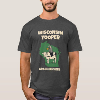 ウィスコンシン州ヨーパー派のグレード・エー・チーズジョーク付き牛 Tシャツ