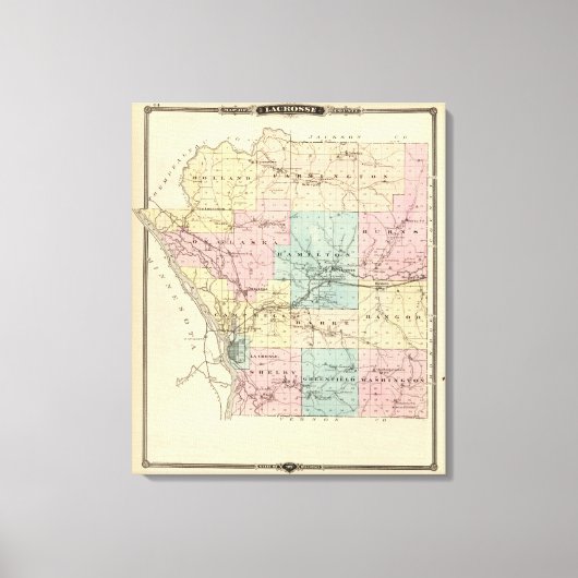 ウィスコンシン州ラクロス郡 キャンバスプリント (正面)