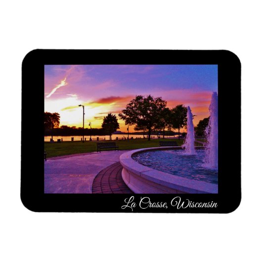 ウィスコンシン州ラクロス マグネット (横)